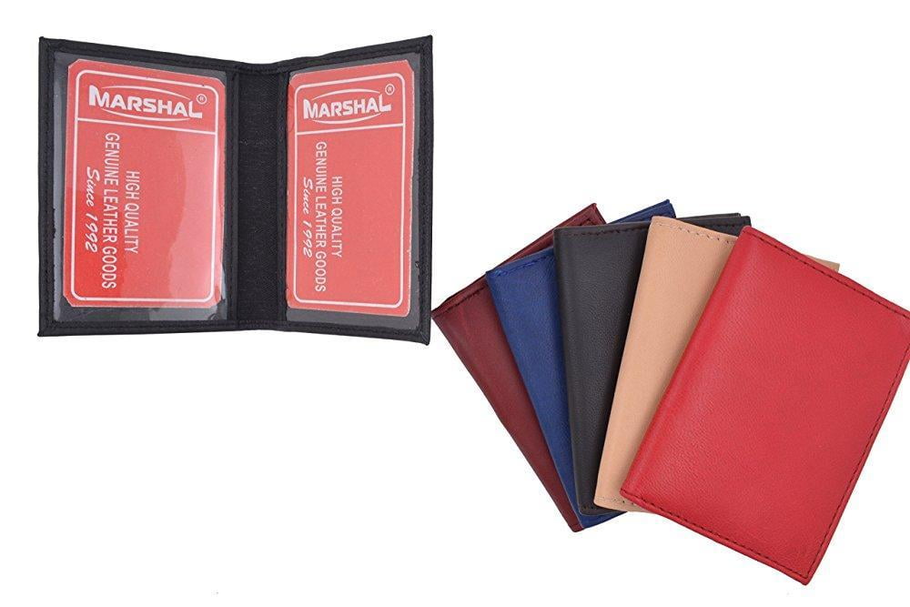 Slim Thin Leather Credit Card ID Mini Wallet Holder Bifold Driver's License Safe NEW COLORS