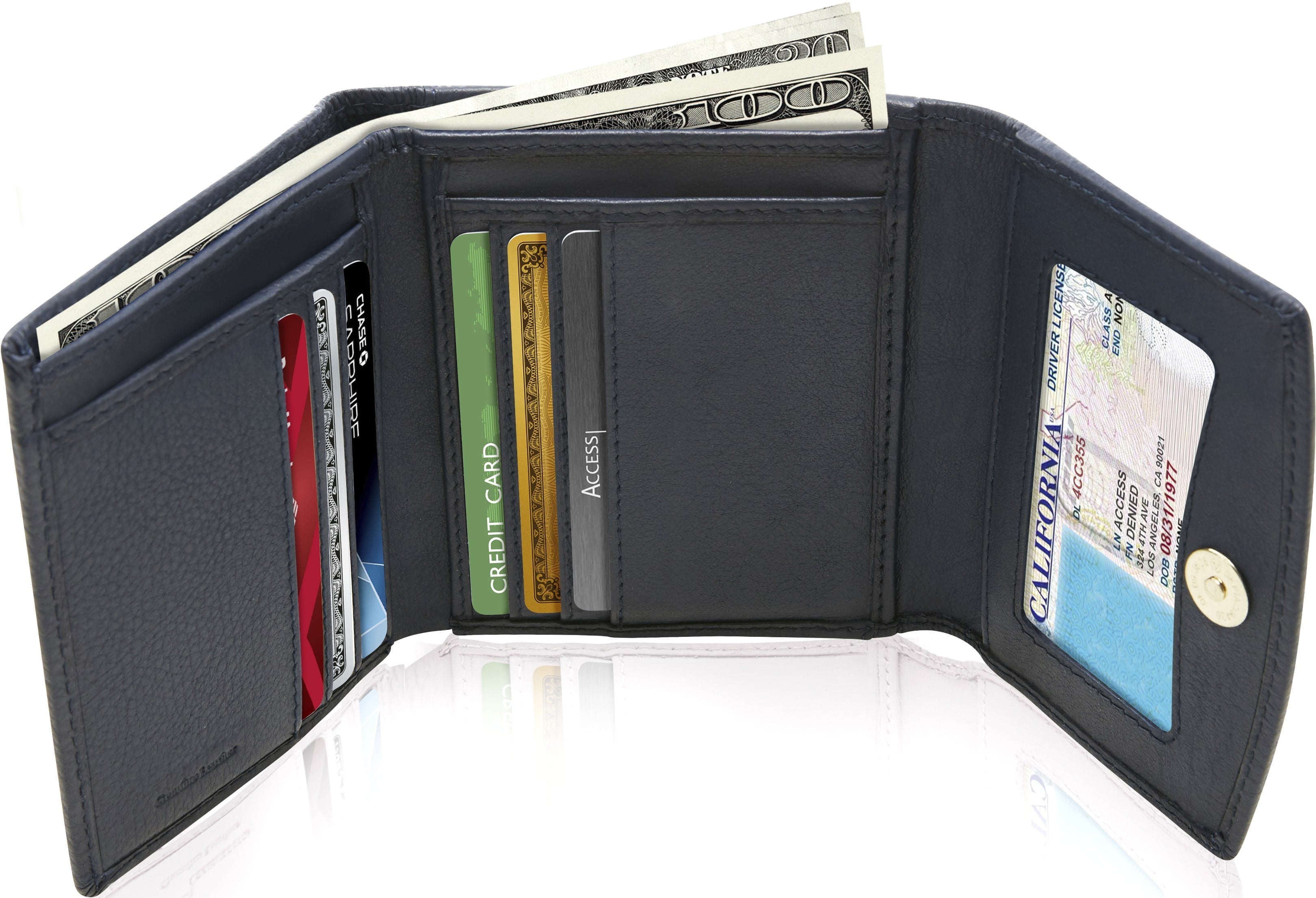 Small Wallets For Women - Leather Slim Compact Trifold Womens Wallet Credit Card Holder Mini Coin Pouch Gifts For Women