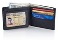 Leather Bifold Wallet for Men With ID Window and RFID Blocking (Black)