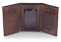 Trifold Leather Wallet for Men with RFID Blocking (Brown)