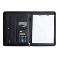 with Zipper for Women/Men, Business Padfolio with Handle, Conference Notepad Black