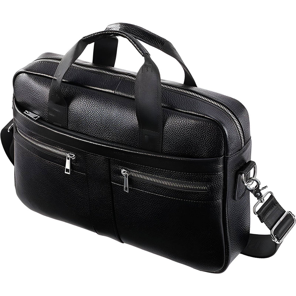 for Men,High-End Texture Leather Laptop Bag for Men,Three Carrying Options Leather Briefcase for Men,Black