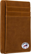 Texas Armadillo on Cardholder, Slim Front Pocket Wallet, PU Leather, Khaki, Card Holder, RFID Blocking with Texas Souvenir Logo, Gift for Te