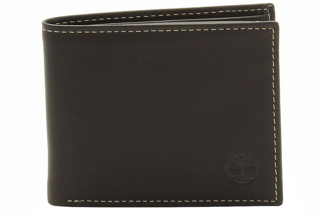 Men's Genuine Leather Hunter Passcase Wallet Black