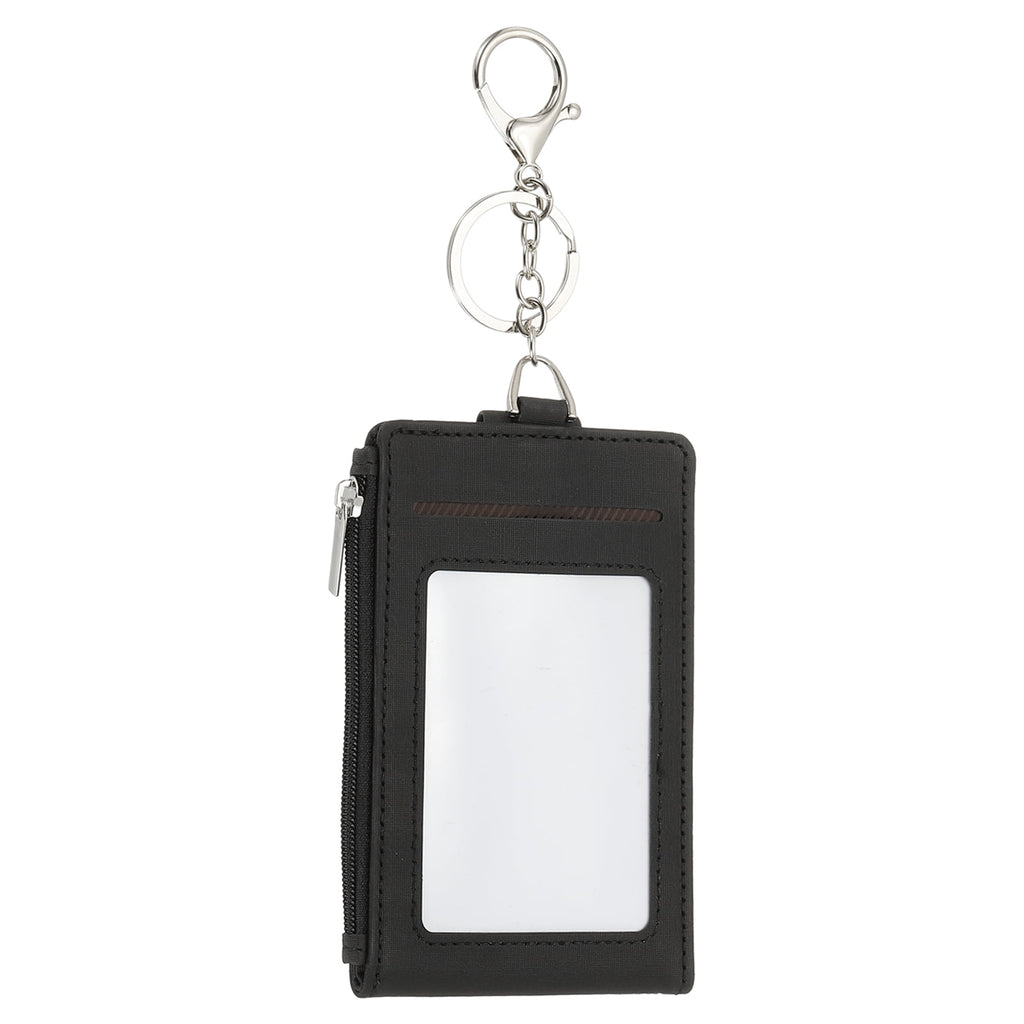 Card Holder Keychain Wallet, Leather RFID Blocking Credit Card Holder Slim Minimalist Wallet with Zipper Pocket for M...