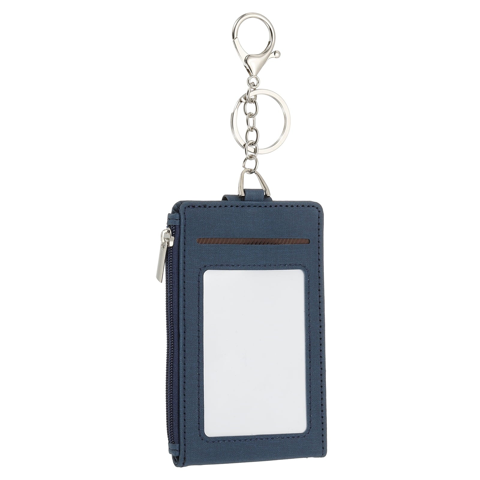 Card Holder Keychain Wallet, Leather RFID Blocking Credit Card Holder Slim Minimalist Wallet with Zipper Pocket for M...