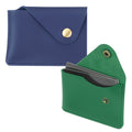 Slim Leather Card Holder with Snap Closure, 2 Pcs Leather Front Pocket Wallet Card Case Holder for Cash Coin Men and ...