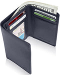 Vegan Leather Trifold Wallets For Men - Cruelty Free Non Leather Mens Wallet With ID Window Gifts For Men