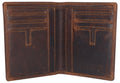 Vintage Leather Mens Slim Bifold Wallet RFID Blocking Credit Card Holder Wallets for Men