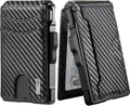 for Men - with Money Clip Slim Leather Slots Credit Card Holder Blocking Bifold Minimalist (Money Clip Inside)