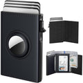 Smart Wallet for Men, Genuine Leather RFID Blocking Card Holder with Cash Slot, Slim Minimalist Front Pocket Design