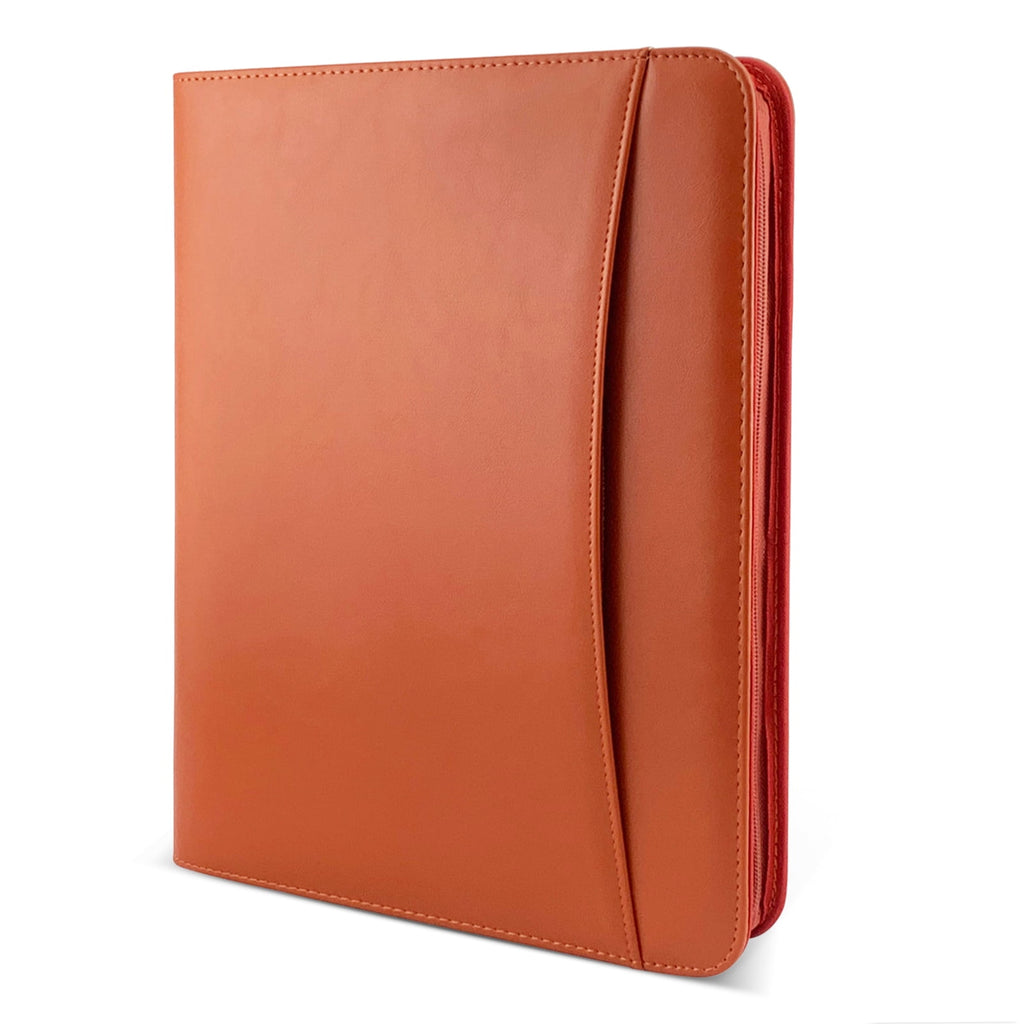 PU Leather Portfolio Organizer for Interview Resume Document Planner Agenda Schedule Tablet Sleeve Holder or Men Wome...