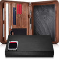 Padfolio/Portfolio Pad Holder-Business PU Notepad Folder for Resumes, Interviews, iPad/Tablet, Phone, Legal Pad Noteb...