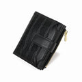 Women's Small Bifold Wallet, Compact PU Leather Credit Card Holder with Zipper Coin Pocket, Multi-Slot Slim Wallet for Cash, Cards, and Lips