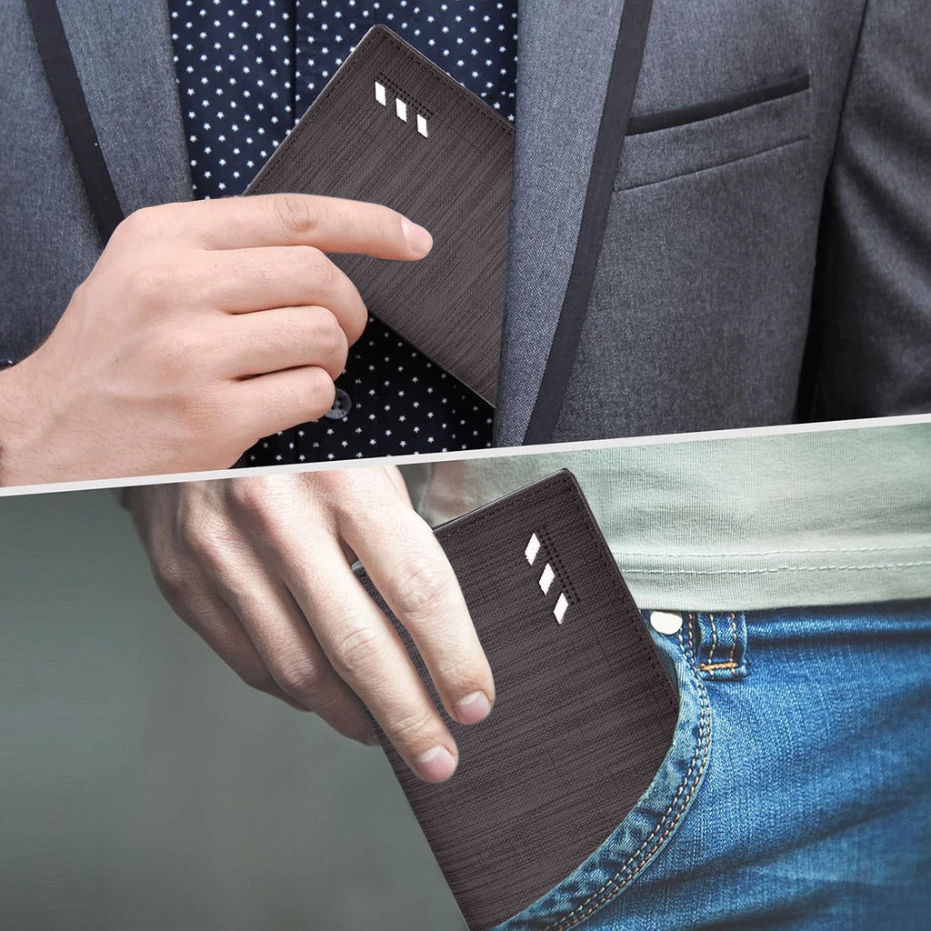 Long Wallet for men, RFID Blocking Bifold Leather Wallet, Men's Long Slim Wallet with ID Window and Multiple Card Slots - Image 6