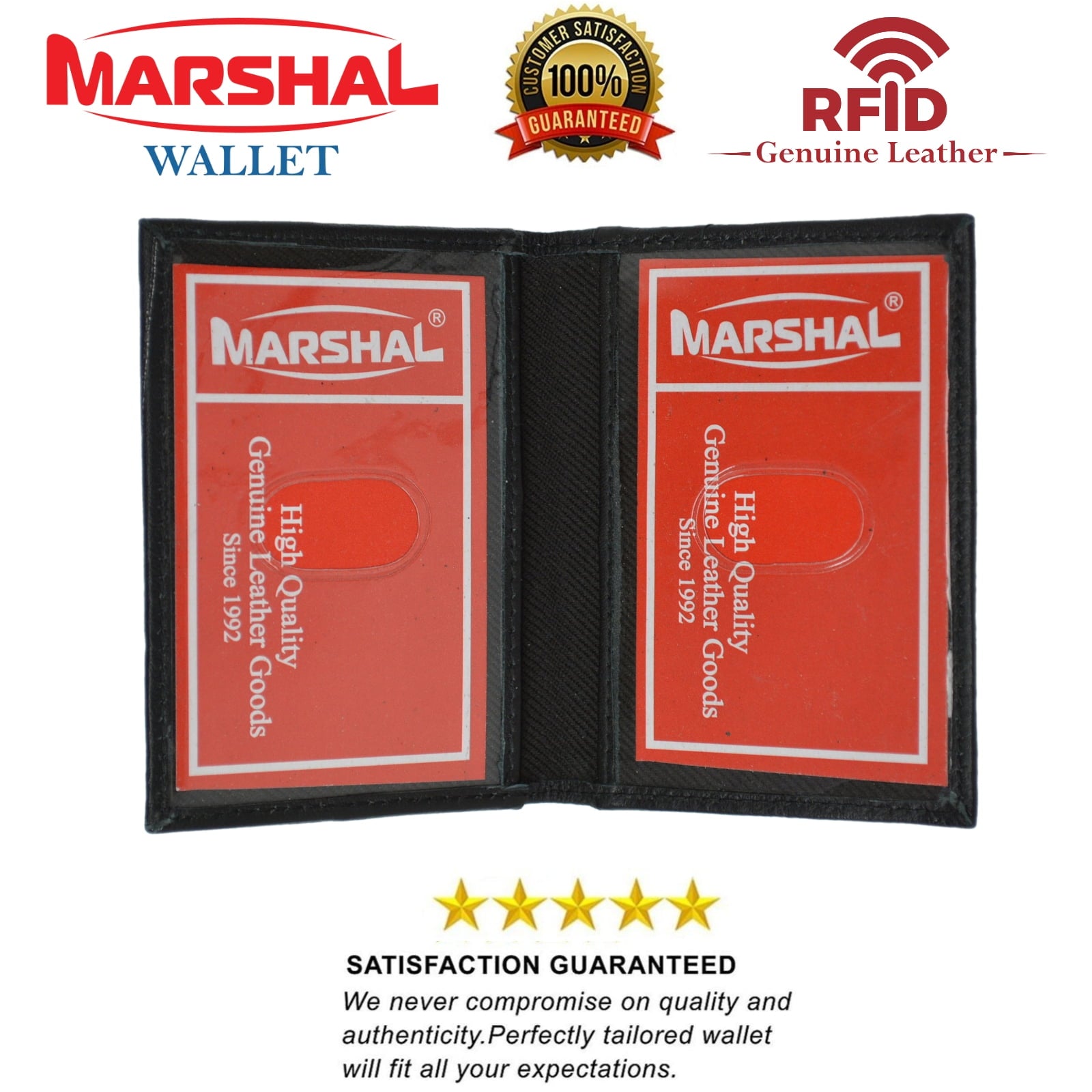 RFID Blocking Slim Thin Leather Credit Card ID Mini Wallet Holder Bifold Driver's License Safe - Image 4