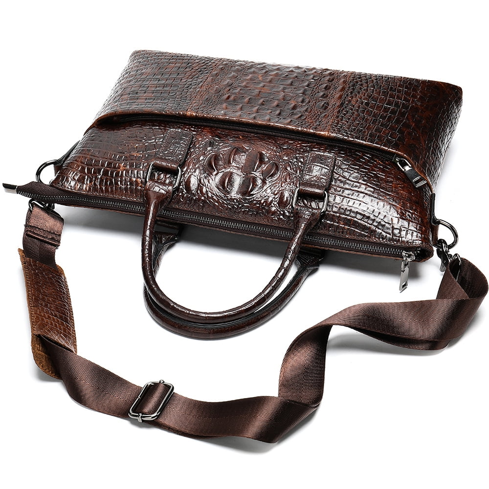 Men Briefcase Men's Bag Genuine Leather Office Bags for Men Laptop Bag Leather Business Handbag for Men Croco Design ... - Image 2
