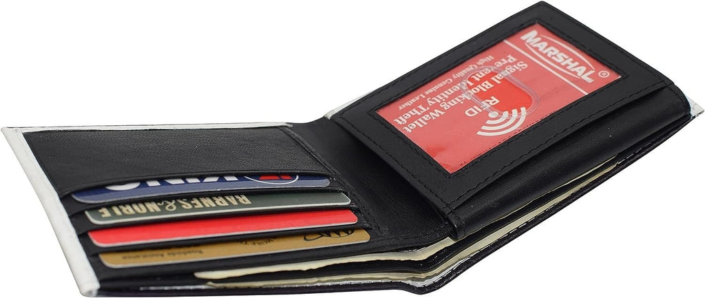 RFID Blocking Genuine Leather Printed Skull Theme Bifold Wallet with Gift box for men Skull 3 - Image 5