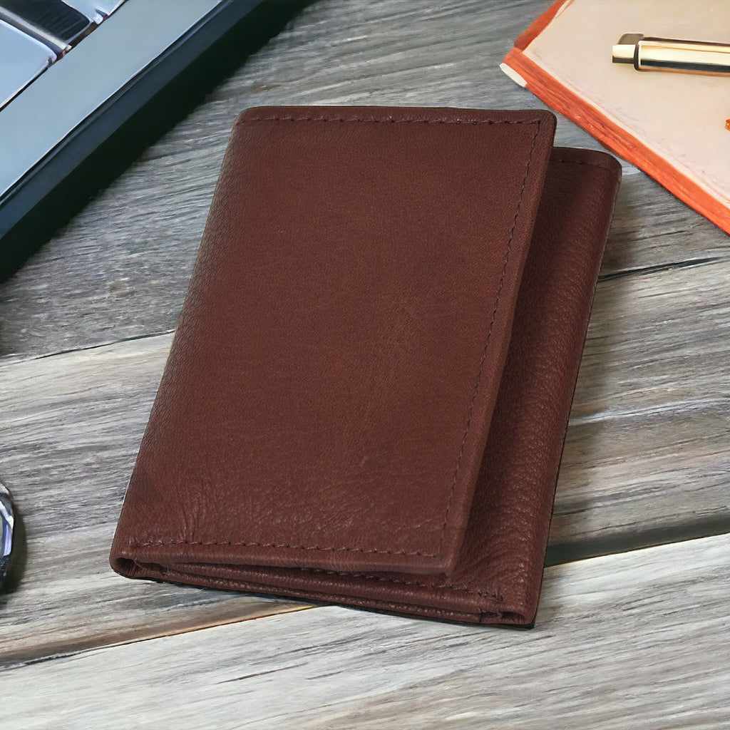 Genuine Leather Slim Trifold Wallets For Men - Mens Wallet RFID Blocking Holiday Gifts For Men - Image 5