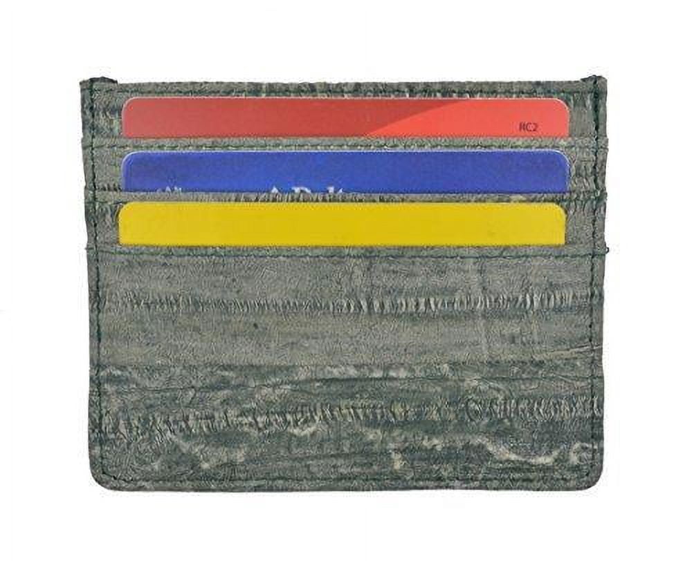 Waterproof Genuine Eel Skin Soft Leather Slim Thin Credit Card Holder Wallet - Image 2