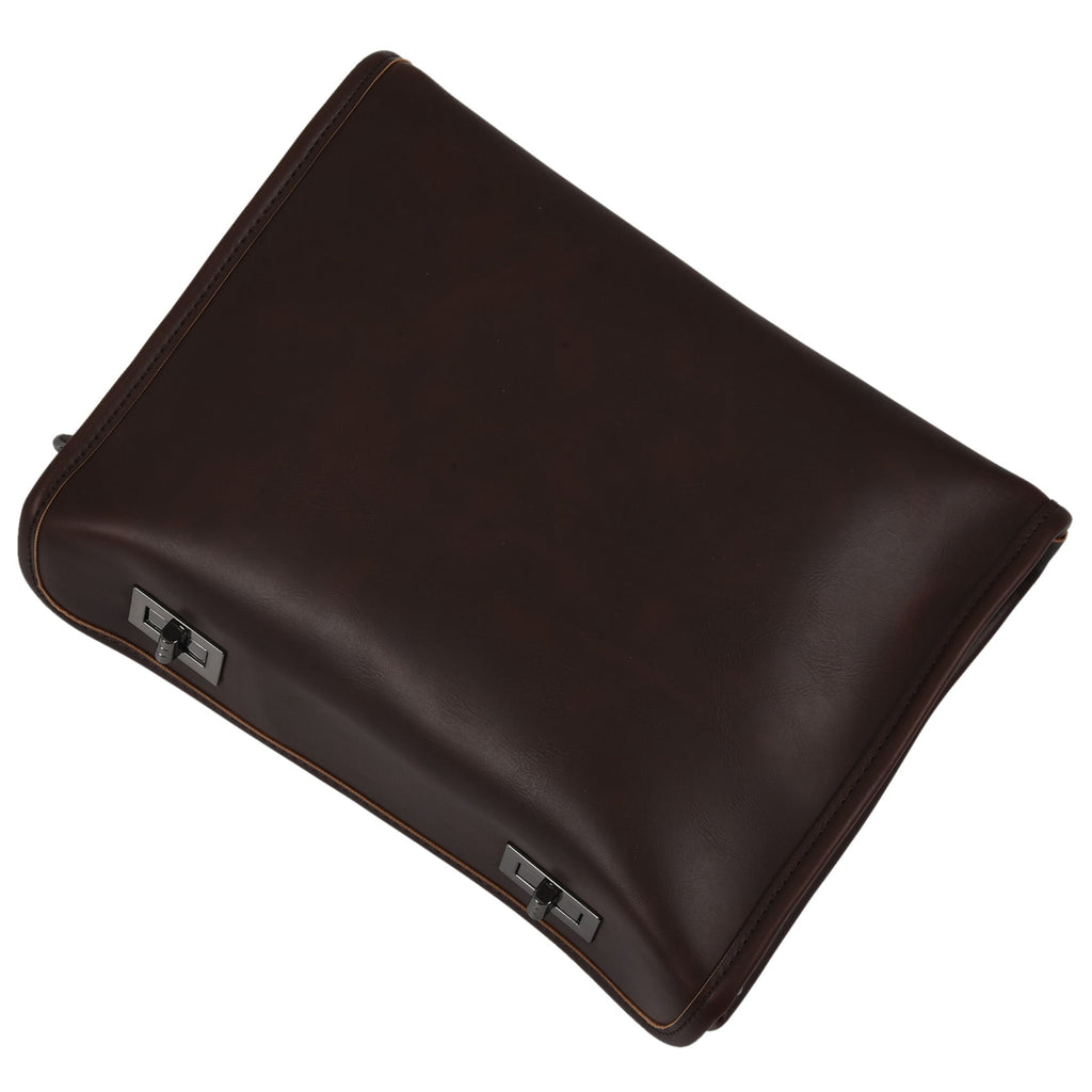 Men Leather Messenger Briefcase Laptop Shoulder Crossbody Bag Handbag - Image 3