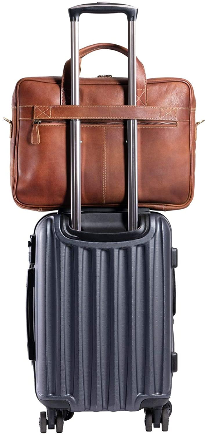 18-Inch Laptop Messenger Bag Trolley-Compatible Briefcase for Men and Women with Zippers and Multiple Compartments - Image 5