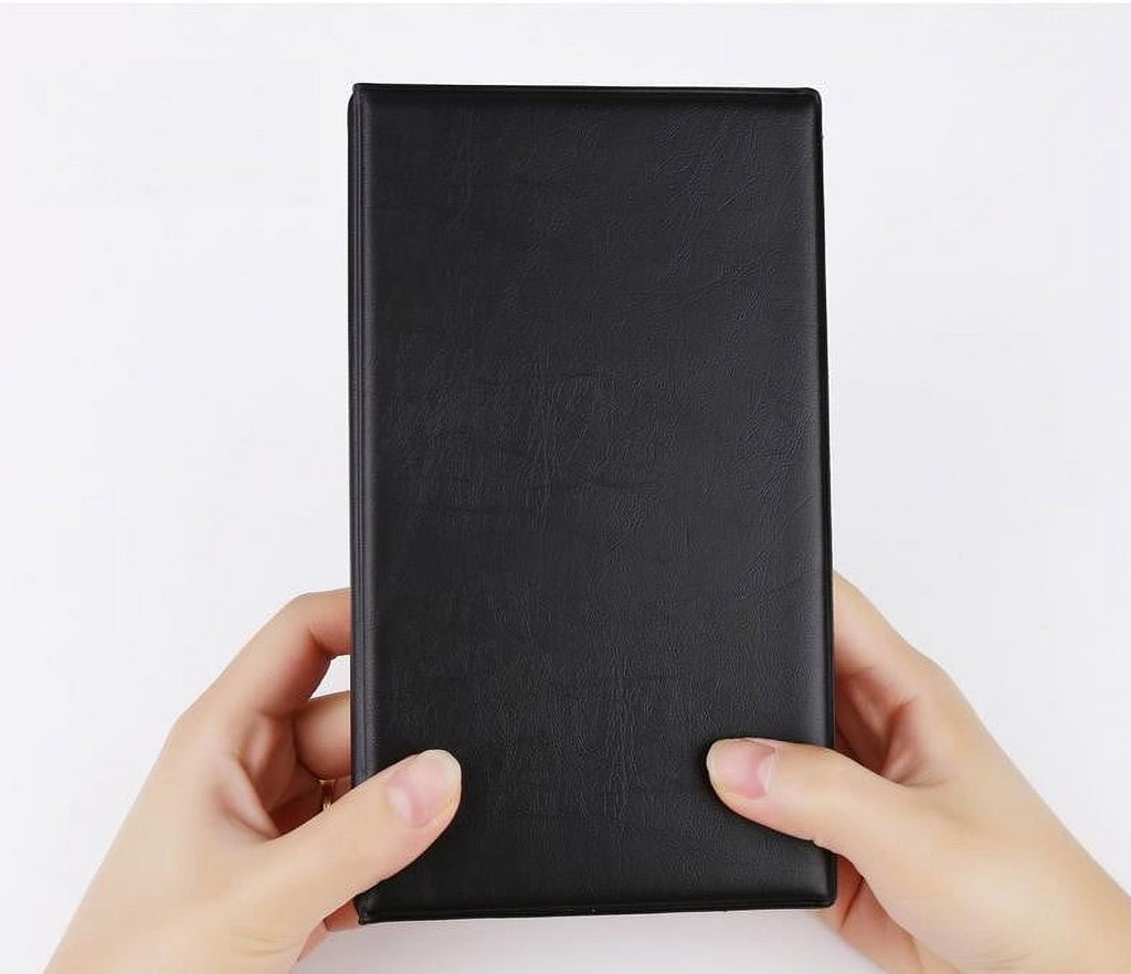 120-Card Leather Business Card Holder - Slim Wallet Style Card Case Pouch Folder, Durable PU Leather Card Organizer, ... - Image 3