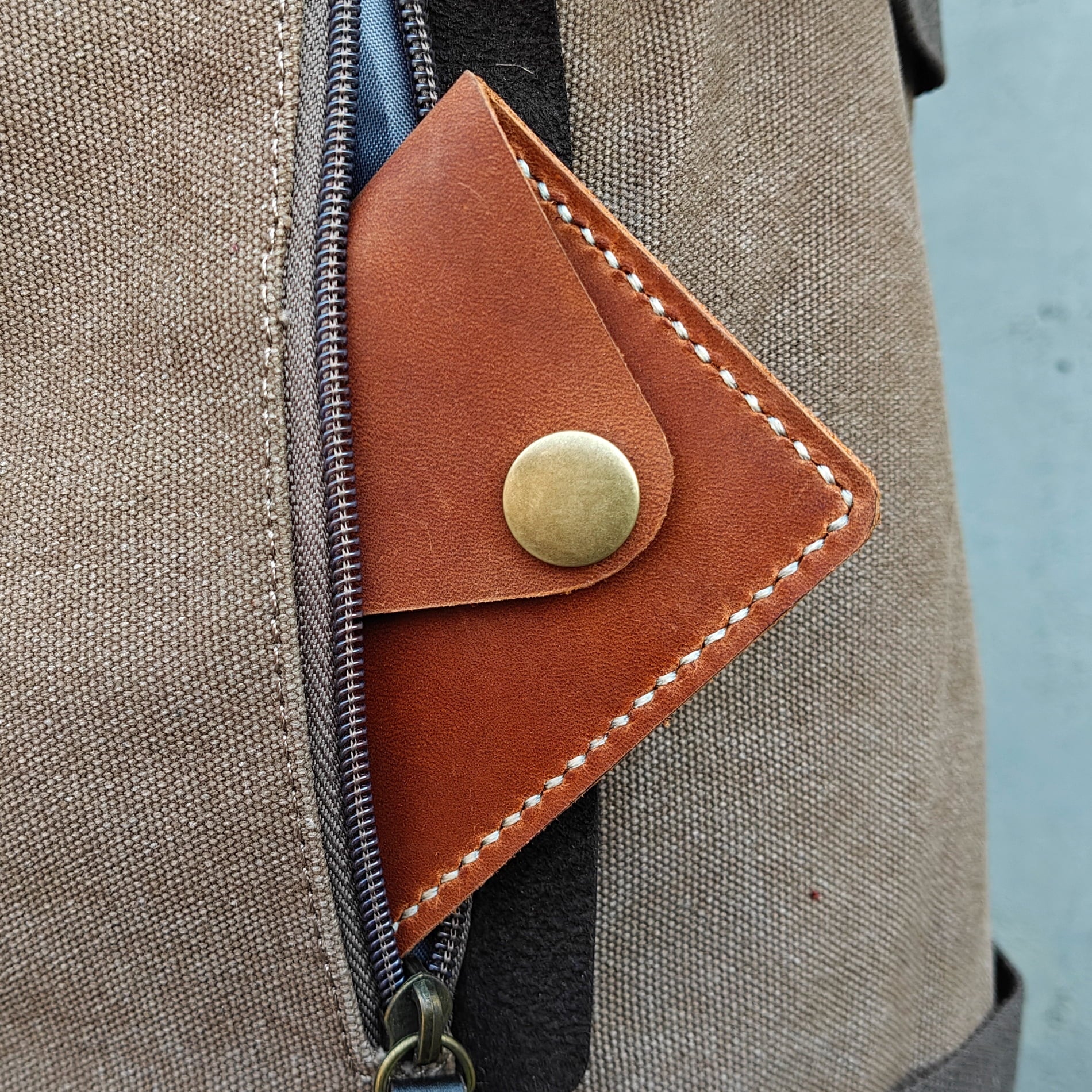 Genuine Leather Card Holder, Front Pocket Wallet, Men's Slim Purse Money Small Wallet,Minimalist Wallet brown - Image 6