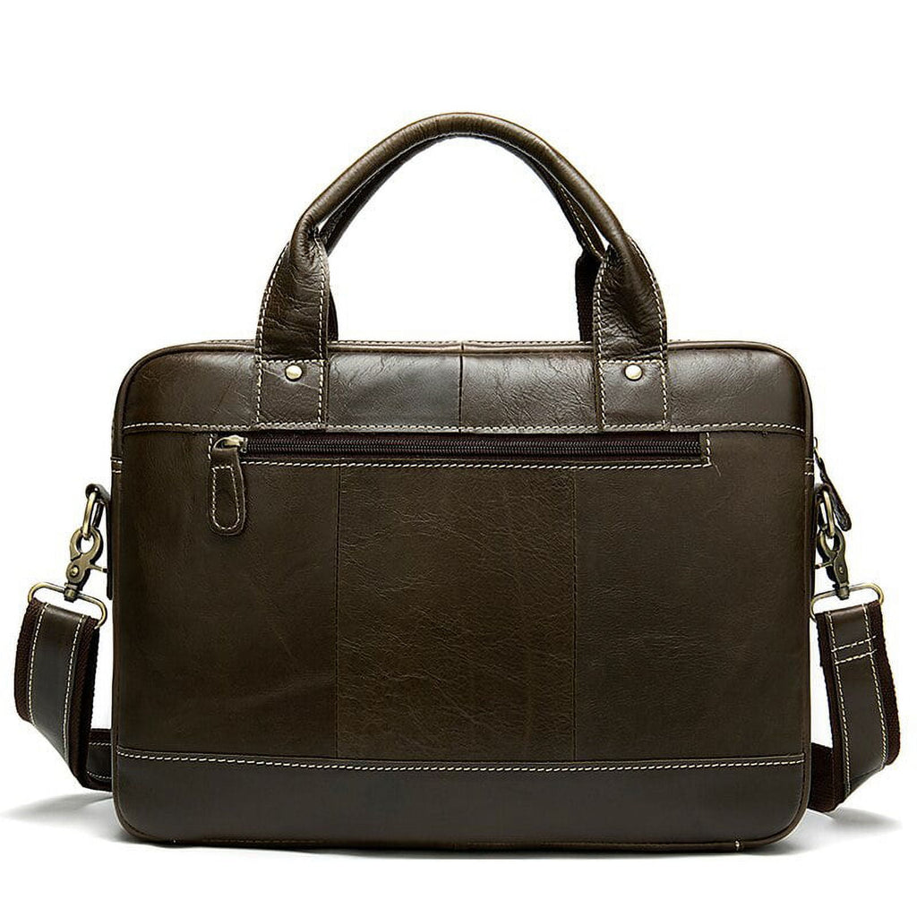 Men's Briefcases Bags Men's Genuine Leather Laptop Bag Messenger Bag Men Leather office Bags for Men Document Bag Bus... - Image 2