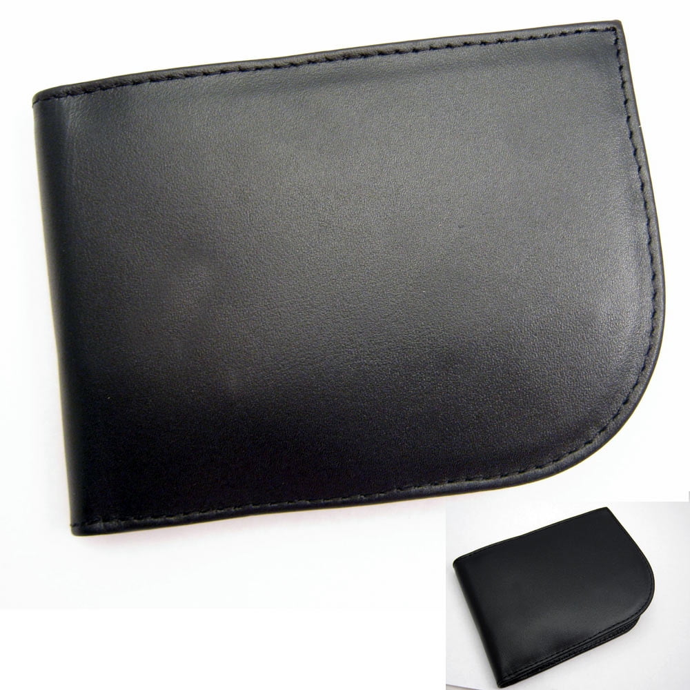 RFID Blocking Leather Front Pocket Wallet Id Card Mens Black Billfold - Image 3