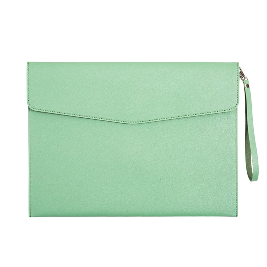 Leather Document Portfolio Folder Waterproof File Bag For Business Meeting A4 Size Padfolio With Zipper Professional - Image 2