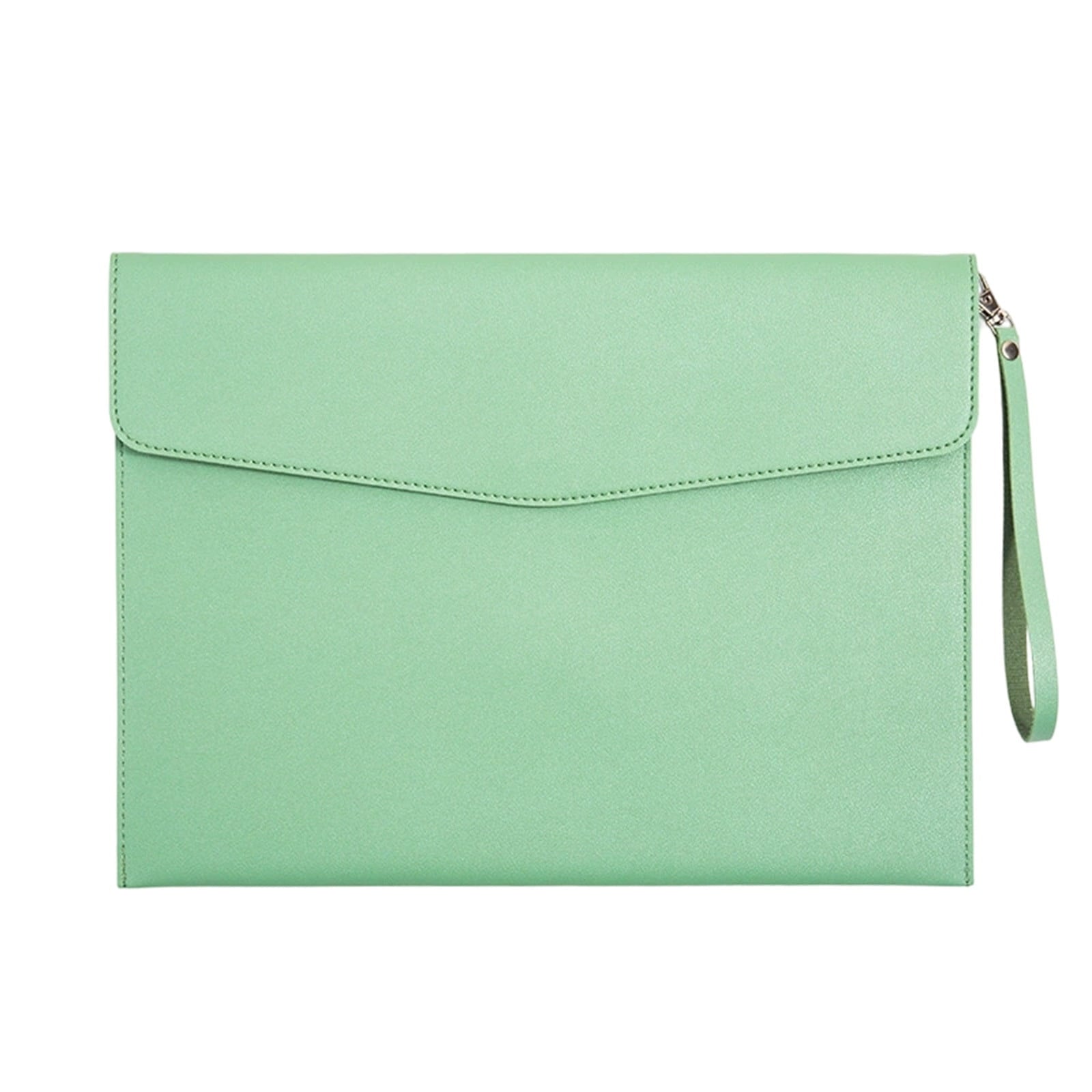 Leather Document Portfolio Folder Waterproof File Bag For Business Meeting A4 Size Padfolio With Zipper Professional - Image 2