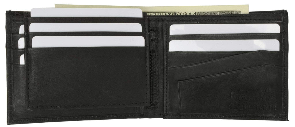 Cowhide Leather Removable Card ID Holder Mens Bifold Wallet 533 CF - Image 2