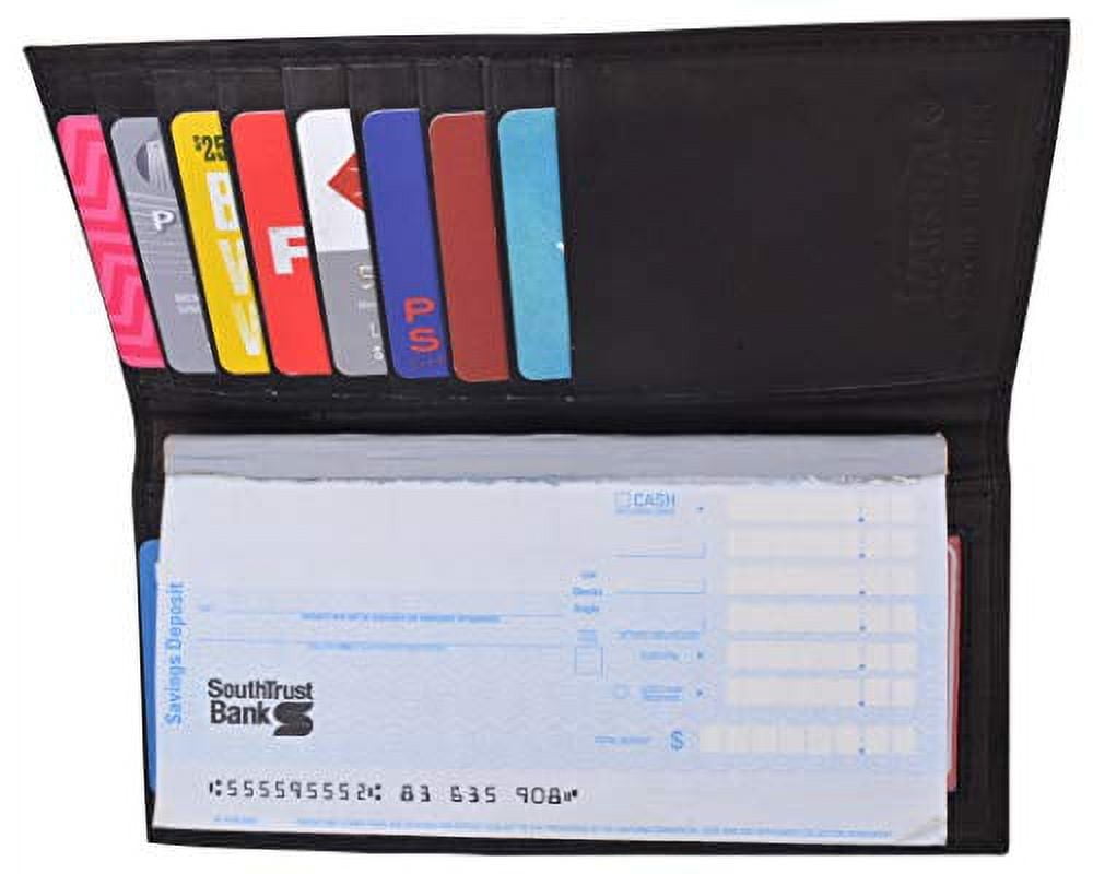 Slim Leather ID/Credit Card Holder Long Wallet with Pen holder - Image 5