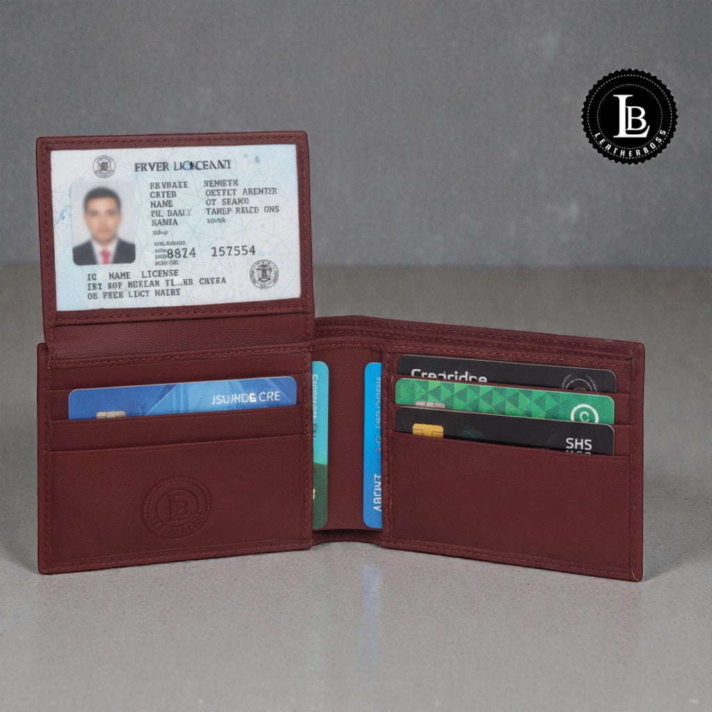 Genuine Leather Minimalist Bifold Wallets For Men RFID Blocking Slim Mens Wallet - Image 5