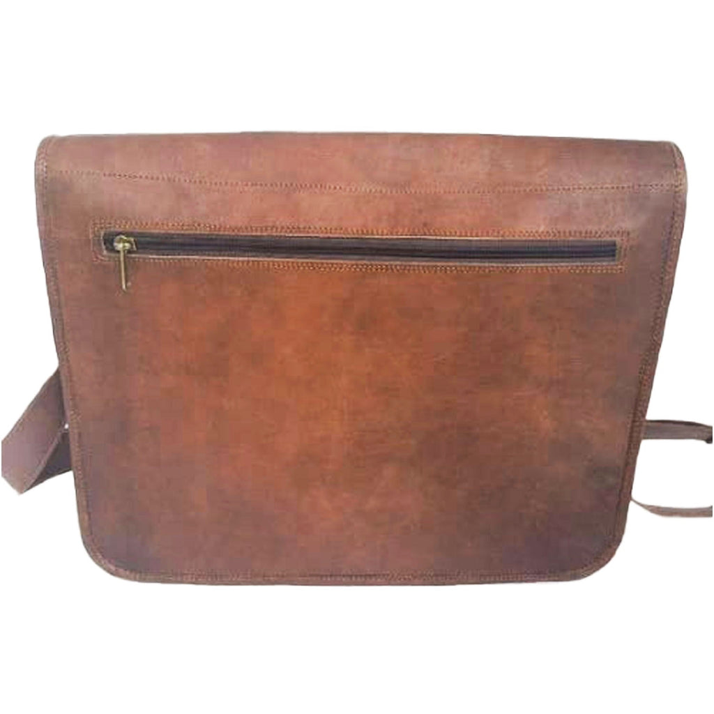 Komals Passion Leather Vintage Mens 16 Inch Leather Laptop Messenger Pro Satchel Mens Bag - Image 5