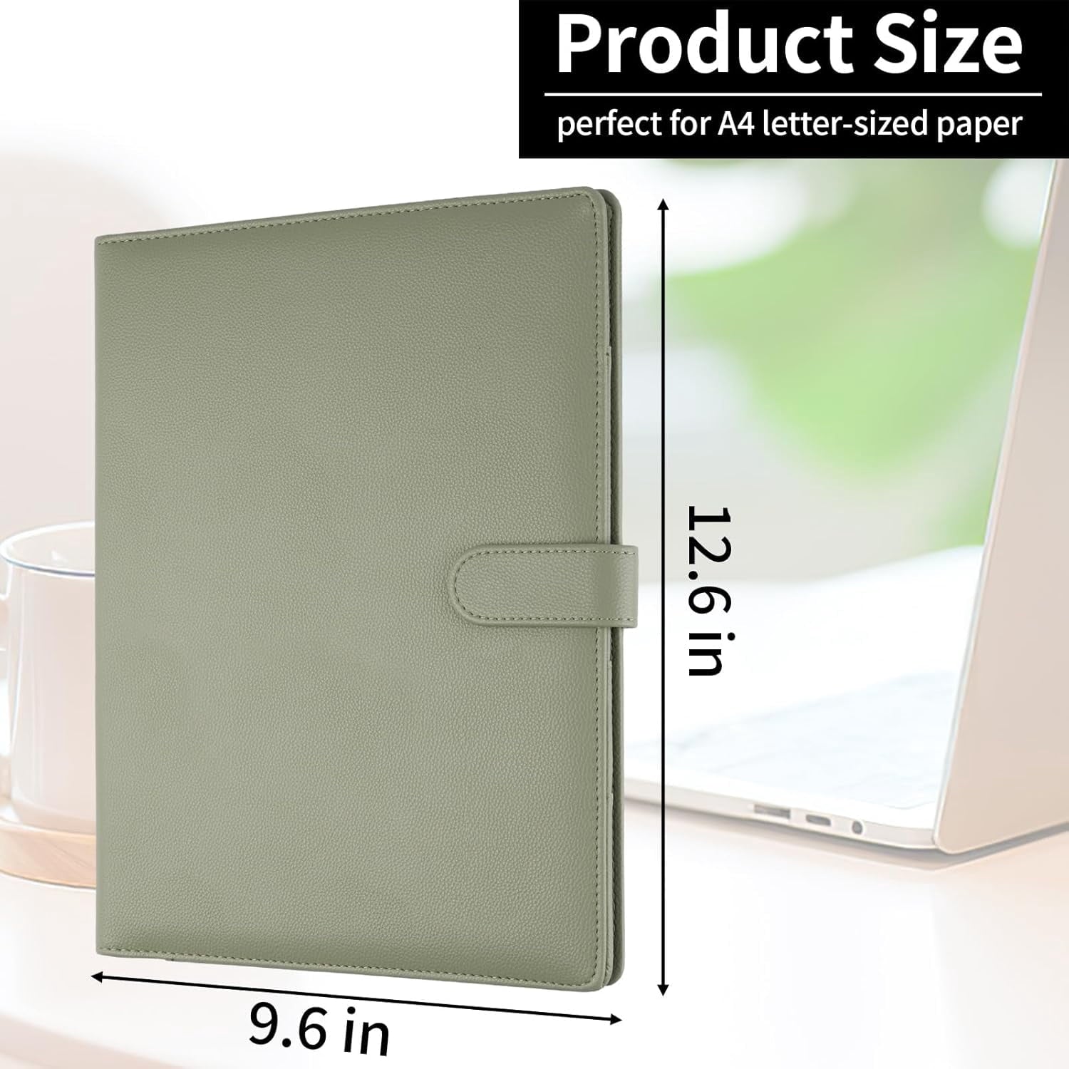 Professional Padfolio with Clipboard, Faux Leather Portfolio Folder Binder, Legal Pad Holder for A4 Letter Size Notep... - Image 4