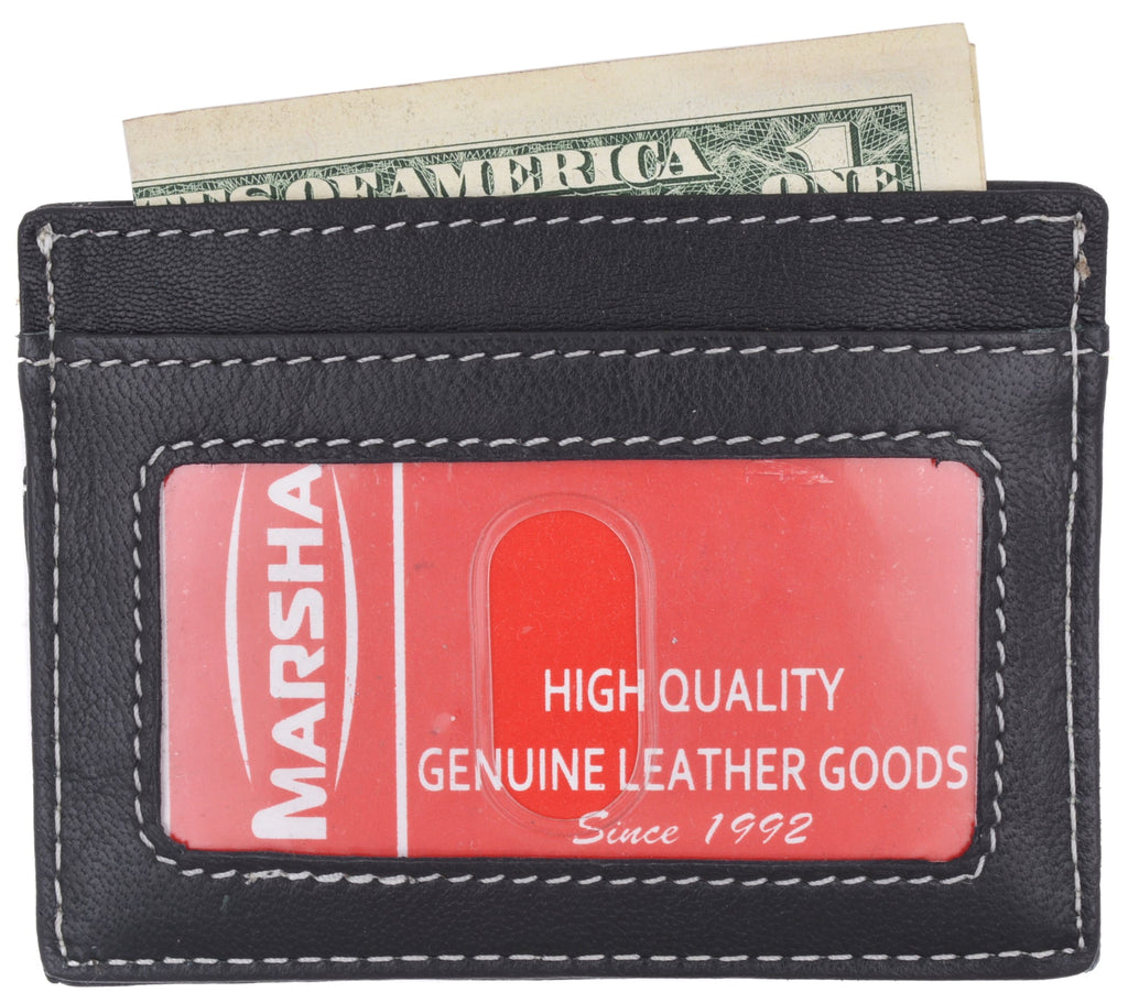 Slim and Sleek Genuine Leather Credit Card Holder with ID Window 270 CF - Image 5