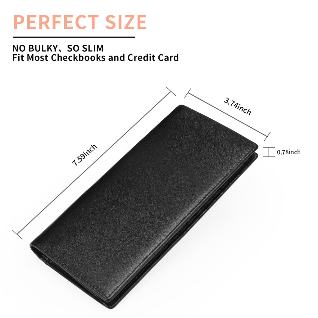 Wallet for Men Genuine Leather RFID Blocking Slim Wallet with Long Bifold Credit Card Holder for Men - Image 2