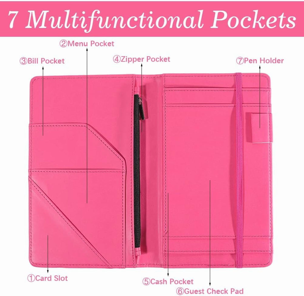 PU Leather Clipboards Portfolio Folder Leather Padfolio Binder Storage Clipboard with 5 Pockets Spiral Clipboard Foli... - Image 6