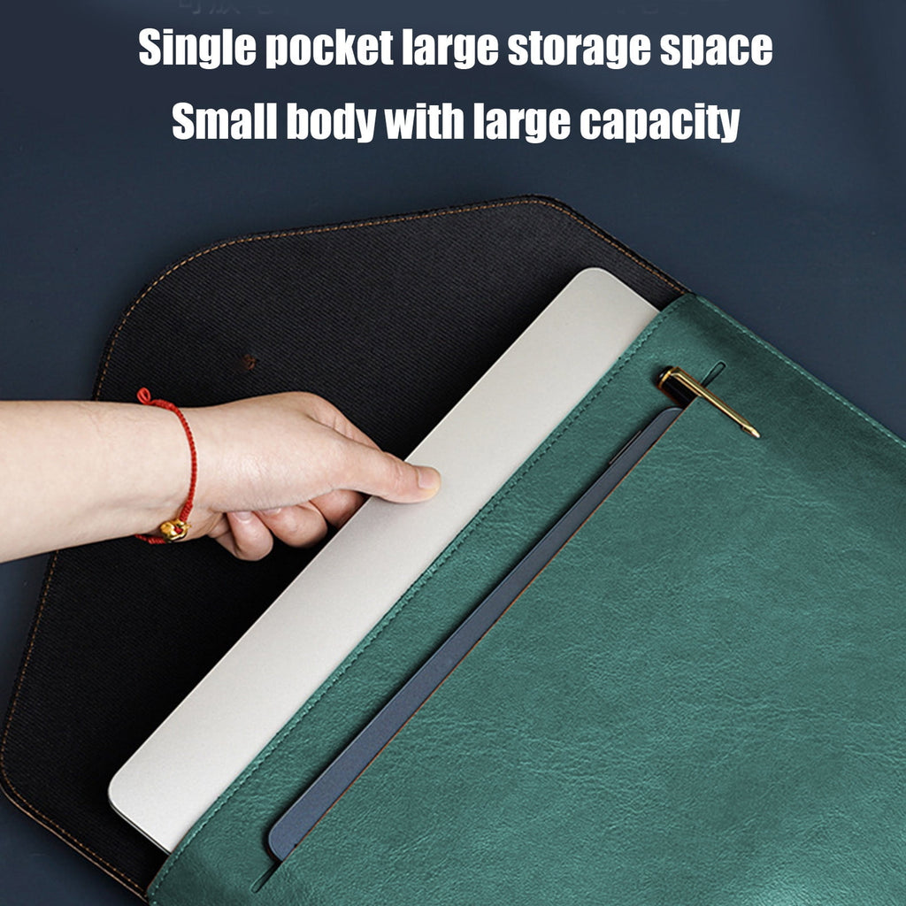 Modern Design PU Leather Padfolio, Leather File Bag A4 File Bag, Briefcase Button Business Office Storage, Portable L... - Image 4
