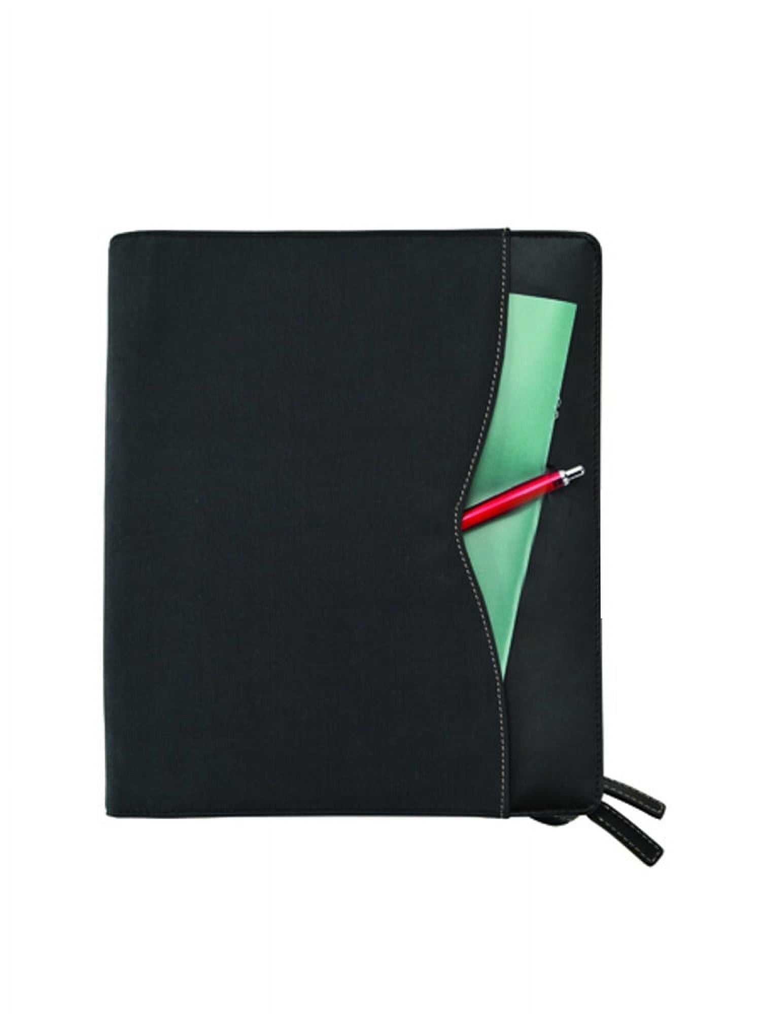 BLACK BELLINO LEATHER ZIP-AROUND PADFOLIO - Image 3