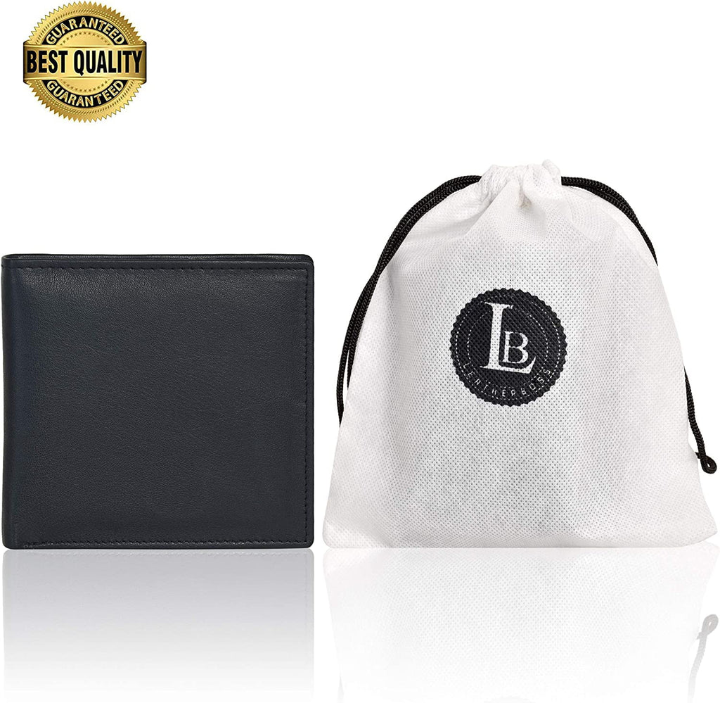 Men's Bifold Leather Hipster wallet with middle flap - 16 credit card slots - Image 3