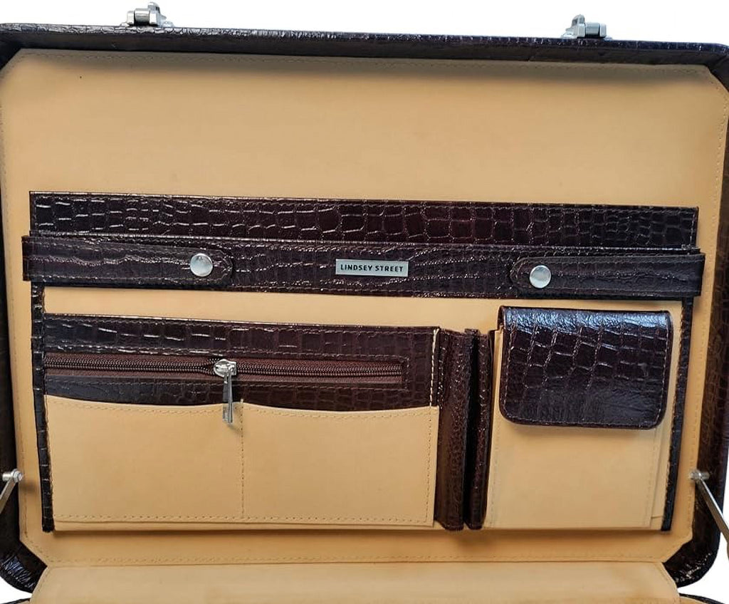 Men's Leather Briefcase | Business Leather Handbag | Doctors Safety Kit Bag Leather Attache | Gift For Him - Image 4