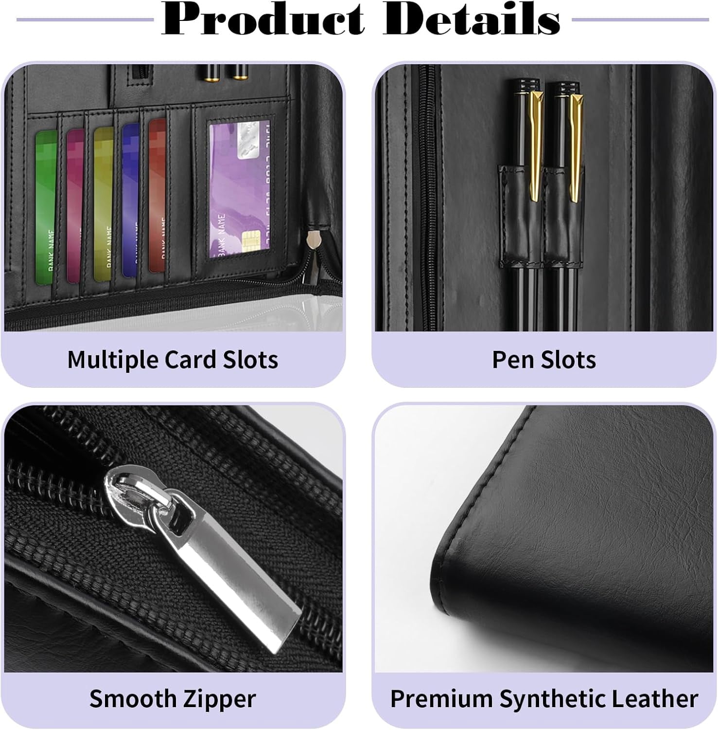 bINDER oRGANIZER, WITH 25 pAGES nOTEPAD & 13" tABLET sLEEVE, pROFESSIONAL cONFERENCE mEETING bUSINESS zIPPER fOLDER F... - Image 6