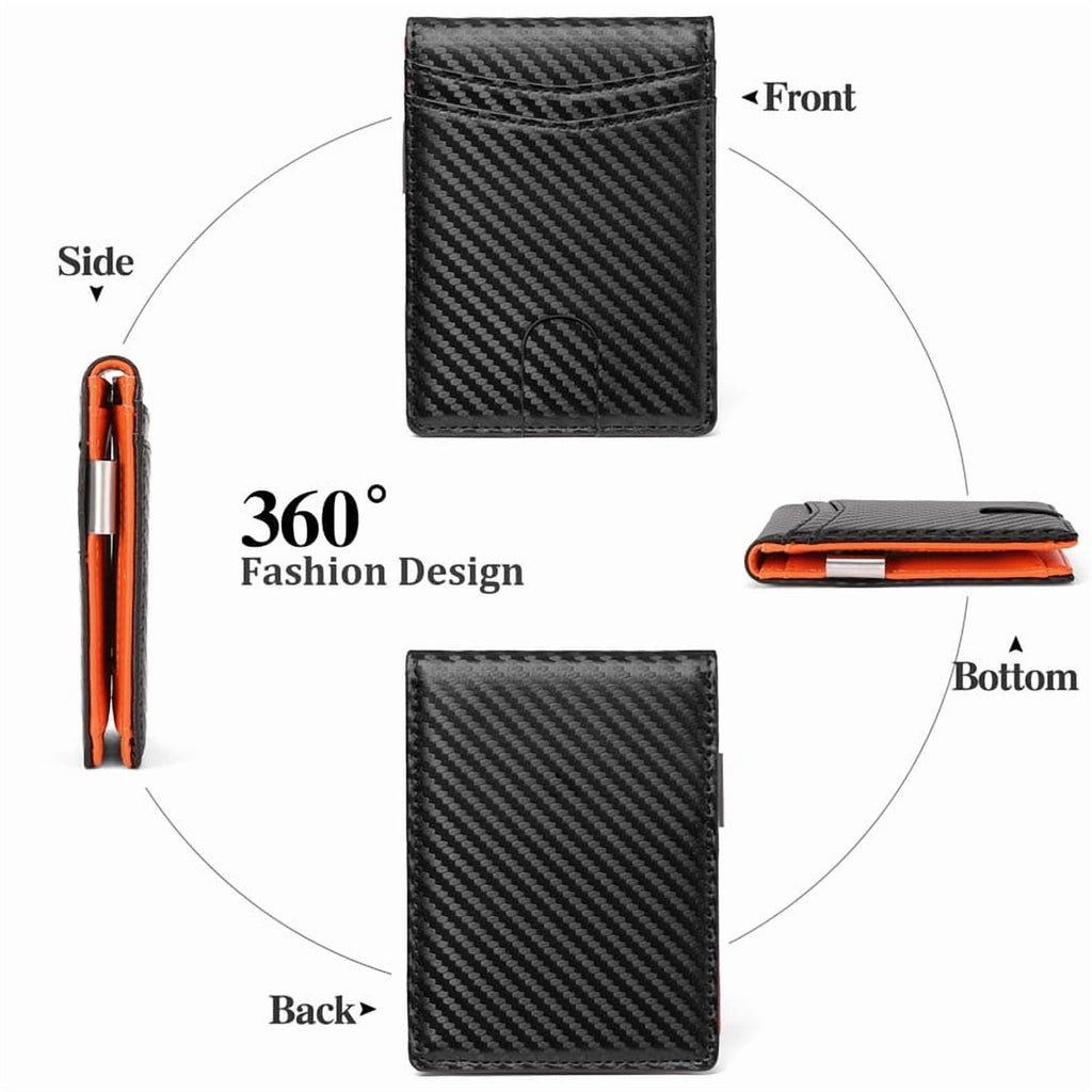 Wallet for Men Bifold RFID Blocking Front Pockets Wallet Credit Card Holder Minimalist Leather Money Clip Mens Wallet... - Image 2