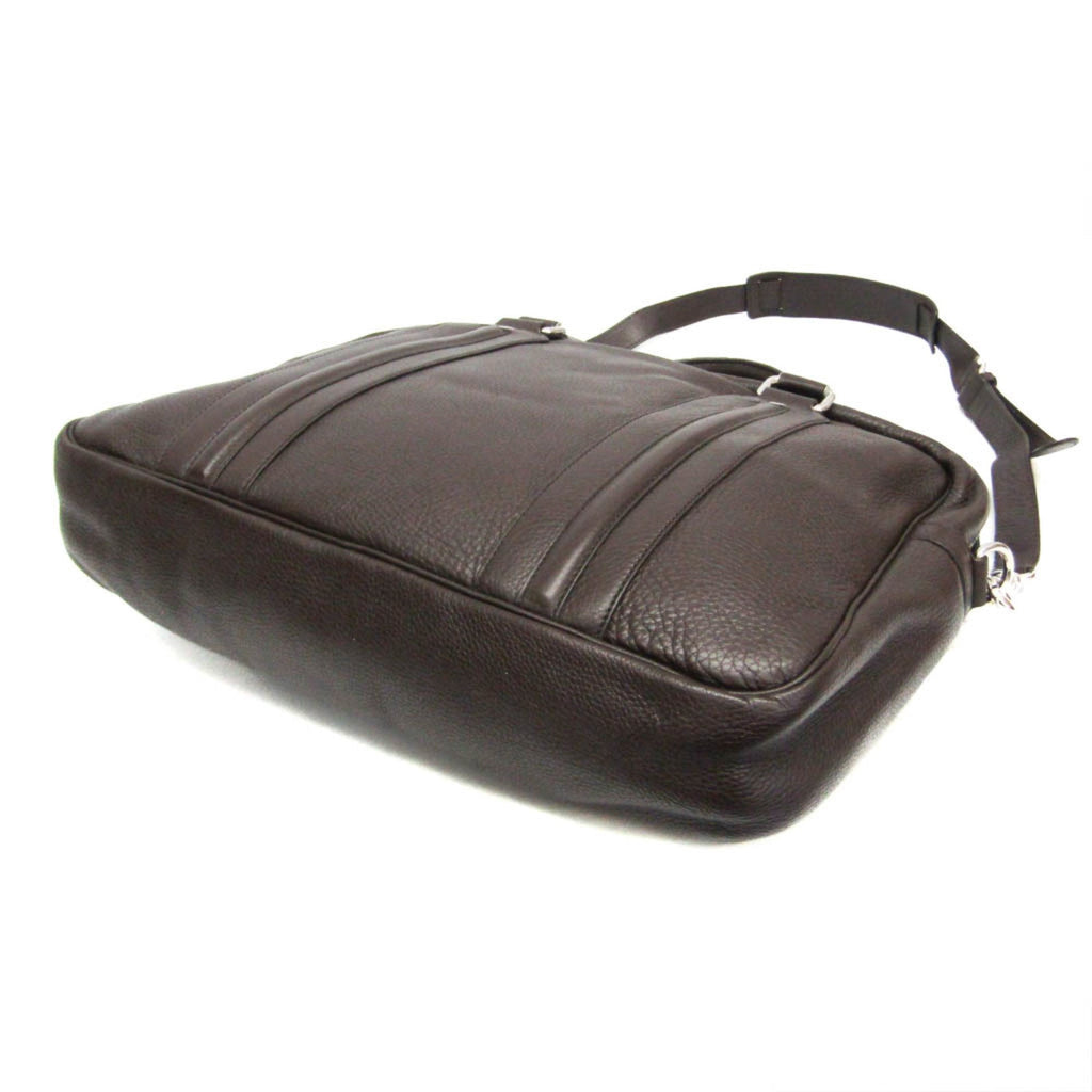 Pre-Owned Gucci Business Bag 231850 Men's Leather Briefcase,Shoulder Bag Dark Brown (Good) - Image 2
