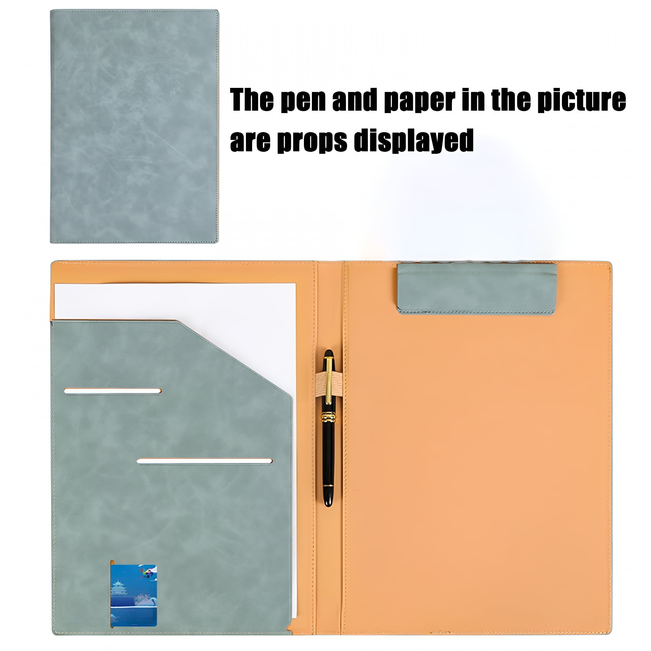 2026 New Leather Portfolio Folder Padfolio,Business Padfolio Organizer Document Planner Portfolio Binder Storage Pock... - Image 3