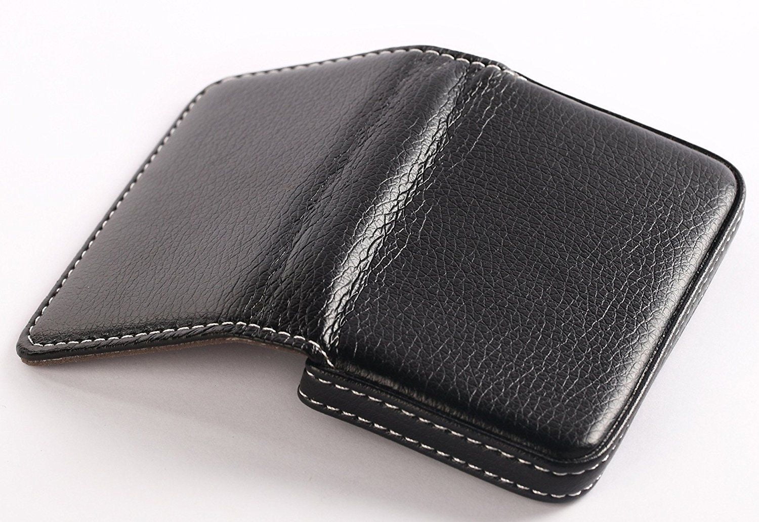 PU Leather Business Card Holder Wallet, Magnetic Closure Name Card Case, Slim Card Organizer for Business Cards, Cred... - Image 2