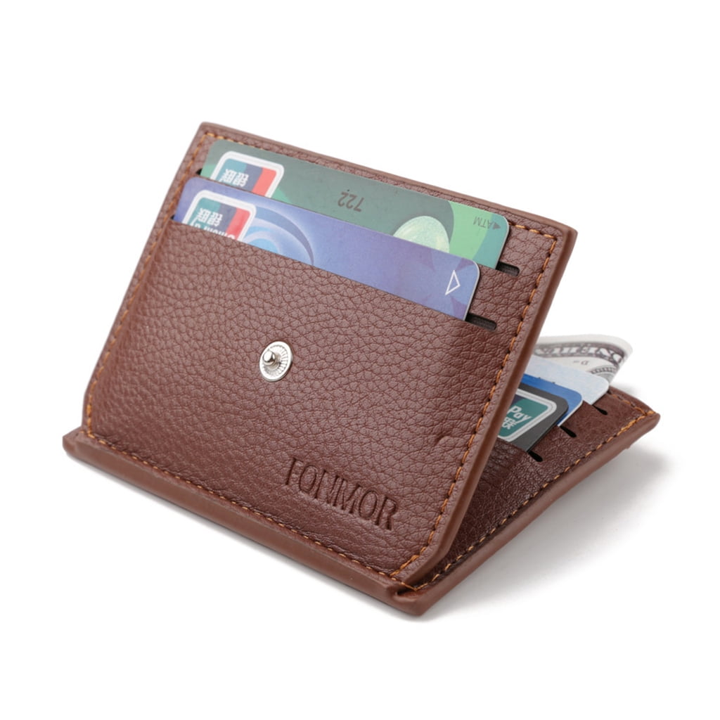 Men Slim Mini Wallet Money Case Credit Card Holder Coin Pocket - Image 4